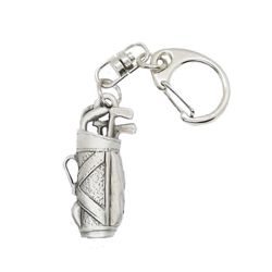 Pewter Golf Bag Clubs Key Ring - 9333KP Pewter Golf Bag Clubs Key Ring - 9333KP